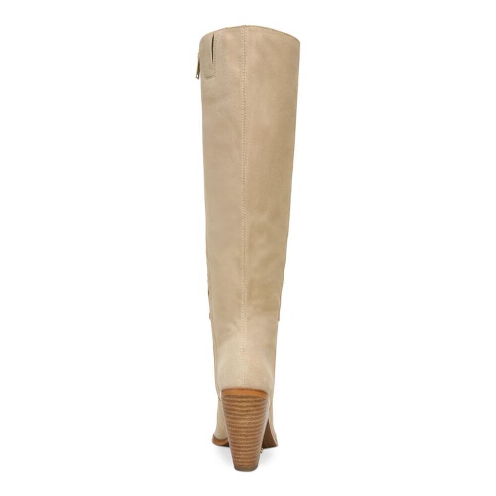 NWT SAM EDELMAN Womens Beige Annabel Almond Leather Heeled Boots 9.5 M - Picture 3 of 5
